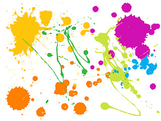 Image showing color paint splashes
