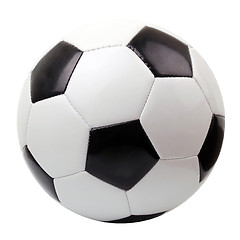 Image showing Leather soccer ball 