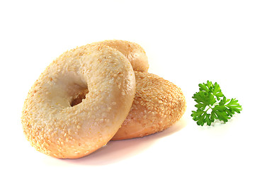 Image showing three bagel