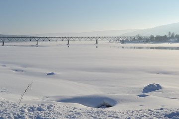 Image showing Winter by the lake