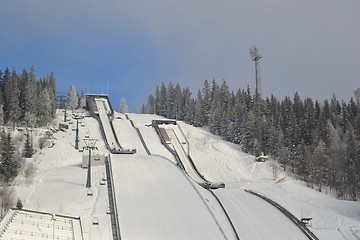 Image showing Ski jump resort