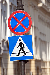 Image showing Pedestrian crossing sign.