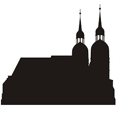 Image showing Silhouettes of the church