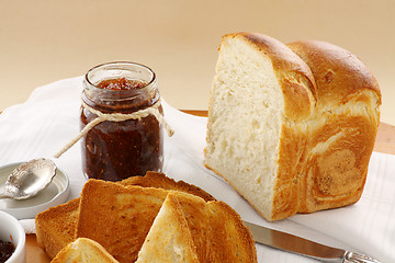 Image showing Fig Jam And Bread