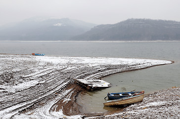 Image showing Alexander Stamboliiski Lake in the Winter