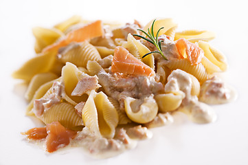 Image showing Pasta salmon