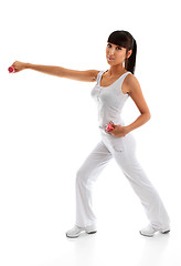 Image showing Woman fitness exercise workout