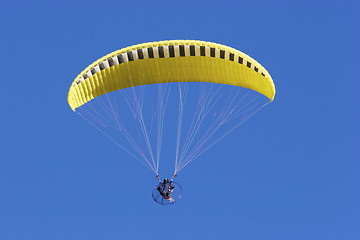 Image showing Yellow Parachute with motorized chair