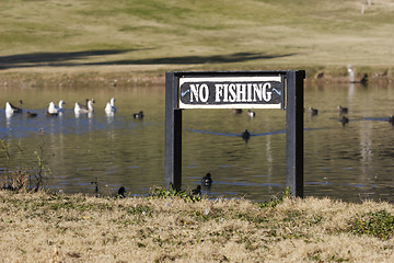 Image showing No Fishing sign