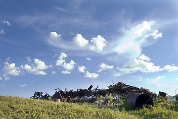 Image showing Garbage Pile Landscape