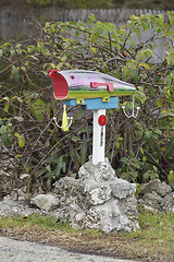 Image showing Trout design mail box