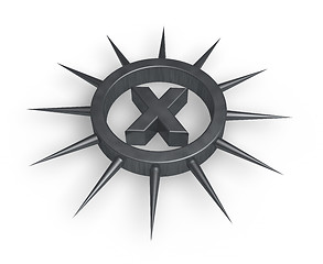Image showing spiky letter x