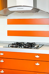 Image showing Orange kitchen