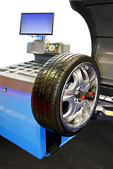 Image showing Tyre balancing