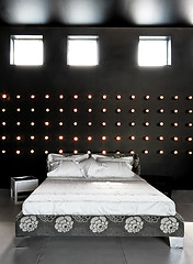 Image showing Black bedroom