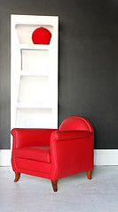 Image showing Red armchair