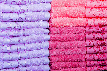 Image showing Purple towels