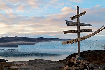 Image showing The Eqi glacier in Greenland