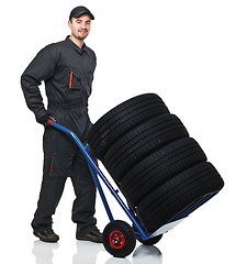 Image showing tire repairer portrait