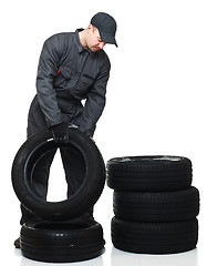 Image showing tire repairer portrait