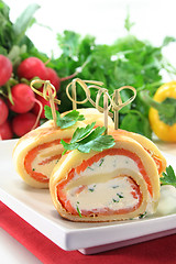 Image showing Salmon Pancakes