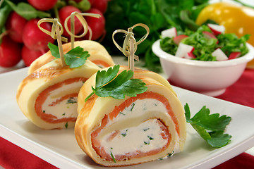 Image showing Salmon Pancakes