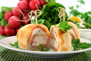 Image showing Salmon Pancakes