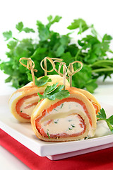 Image showing Salmon Pancakes