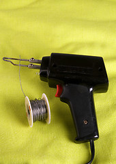 Image showing soldering gun with solder roll