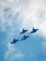 Image showing Aerobatic group. 