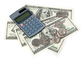 Image showing Calculator and US money