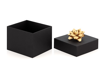 Image showing Gift Box and Gold Bow