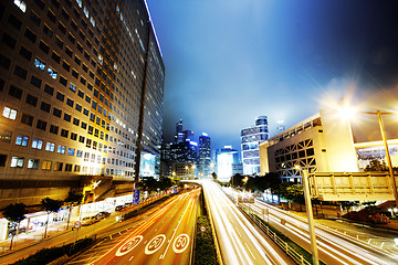 Image showing busy traffic night 