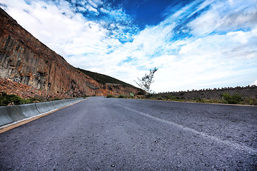 Image showing Asphalt road in mountains 