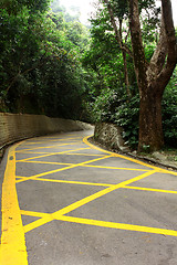 Image showing road with yellow lines