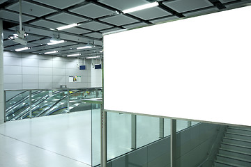 Image showing Large Billboard for advertisement use in a modern building 