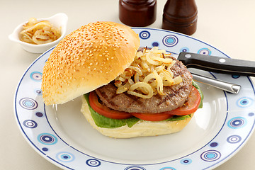 Image showing Hamburger And Onions