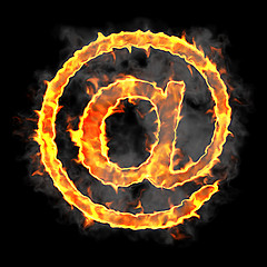 Image showing Burning and flame font at symbol