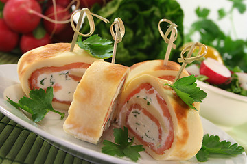 Image showing Salmon Pancakes