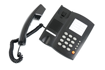 Image showing Black telephone