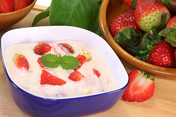 Image showing Strawberry yogurt