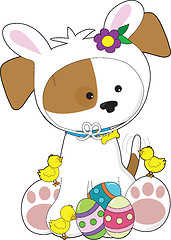 Image showing Cute Puppy Easter