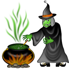 Image showing Halloween Witch Illustration