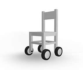 Image showing chair on wheels