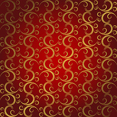 Image showing Golden-red seamless pattern (vector)