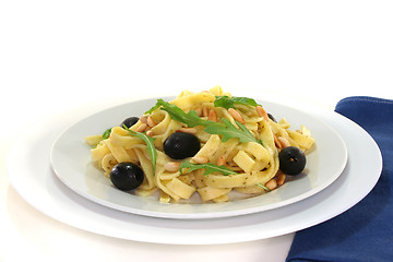 Image showing Pasta with pesto