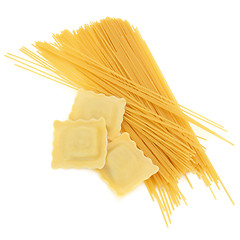 Image showing Ravioli and Spaghetti Pasta