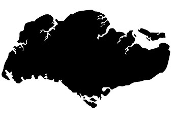 Image showing Republic of Singapore Map Silhouette