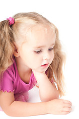 Image showing Little cute girl in studio