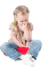 Image showing Little girl in studio